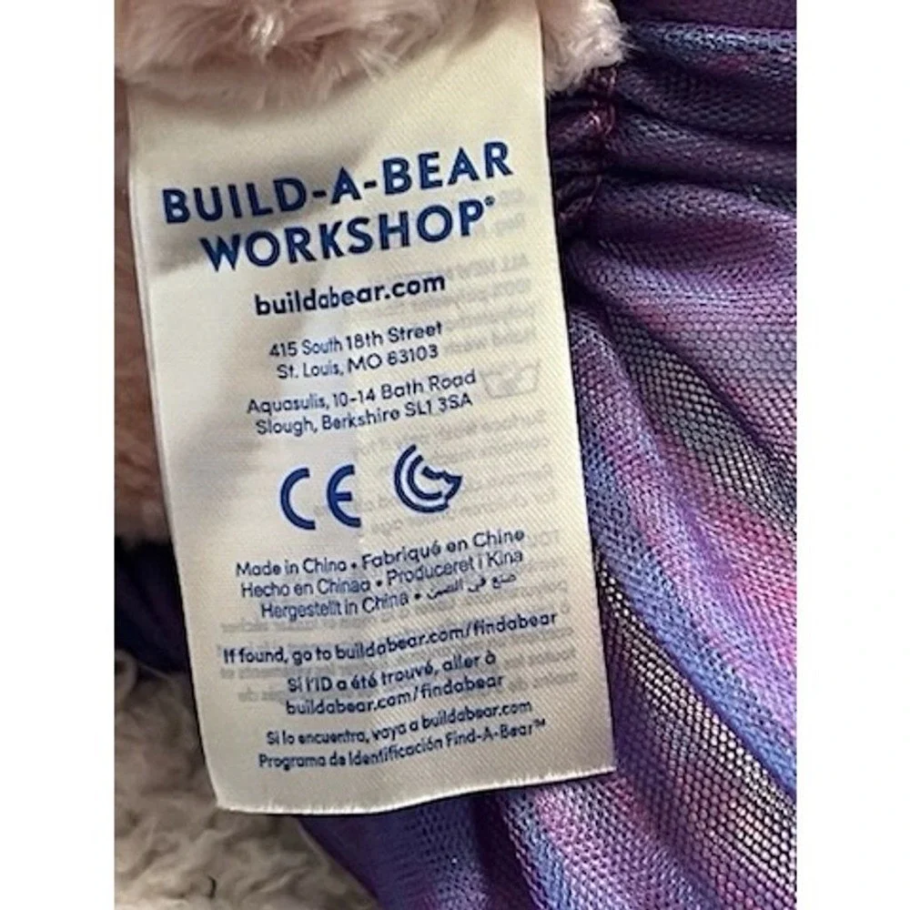 Build-A-Bear Workshop Mermaid Bear Plush with Dress Multicolor NWT‎